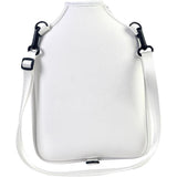 Pickleball Paddle Bag with Adjustable Shoulder Strap and Hanging Hook White