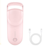 Heated Eyelash Curler – Portable Electric Lash Curler for Long-Lasting Natural Curls Macaron Pink