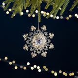 8PCS Christmas Acrylic Snowflake Hanging Ornaments Xmas Tree Decoration Pendants