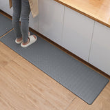Waterproof Leather Kitchen Mat Non Slip for Standing Work Areas Gray