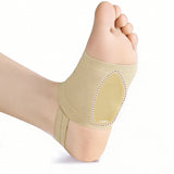 Arch Support Brace Sleeve Foot Wrap for Flat Feet Khaki