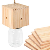 Wooden Bee Trap for Outside Hanging Wood Carpenter Bee Catcher with Removable Bottle Style 1