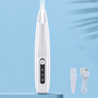 Dog Paw Trimmer with LED Light Rechargeable Pet Hair Clippers for Small Dogs Cats White