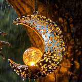 Solar Hanging Sun and Moon Lights for Garden Patio Decor Style 2