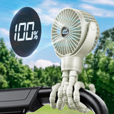 Portable Octopus Stroller Fan with Digital Display and 3 Adjustable Speeds Beige