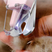 2-in-1 Pet Nail Grinder with LED Lights USB Rechargeable Dog Nail Clippers Cats Claw Trimmer Pink