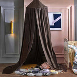 Dome Bed Canopy Hanging Canopy Dreamy Decor Frills Bed Canopy for Room Brown