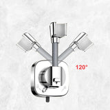 360 Degree Rotation  Shower Head Holder with Suction Cup for Bathroom Bathtub Rental Hotel Silver