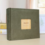 200 Pocket Photo Album with Writing Space for Wedding Family Photos Green