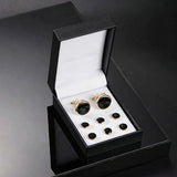8 Pcs Men Cufflink Shirt Stud Set Tuxedo for Wedding Party Wear Style 2