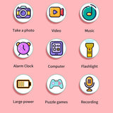 Kids Dual Camera Smart Phone Toys Touchscreen Cell Phone Learning Toy Pink