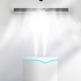 2L USB Double Spray Humidifiers with Colorful Light Cool Mist Ultrasonic Steam Air Humidifier White