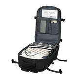 Expandable Travel Backpack Large Water-Resistant Carry on Backpack with Shoe Compartment Black