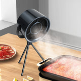 3-Speed Adjustable Range Hood with Tripod Stand USB Powered Desktop Range Hood for Indoor BBQ Camping Hot Pot Black