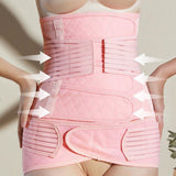 Women Postpartum Belly Support Belt Recovery Wrap Waist Shapewear Pink