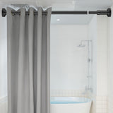 Adjustable Tension Rod Extendable Rack Shower Wind Curtain Closet Pole Black