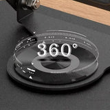 Book Stand with 360 Degrees Rotating Base for Reading Adjustable Book Holder with Elastic Clips Coffee