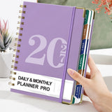 2027 A5 Weekly Planner Notebook Hardcover Calendar January to December Purple
