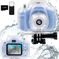 Underwater Camera for Kids – Waterproof Pool Toy Camera Ages 8-12 Blue