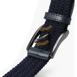 Mens Belt  Braided Stretch Golf Belt for Golf Pants Casual Shorts Jeans Dark Blue