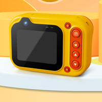 Dual-Lens Kids Underwater 10X Zoom Digital Camera Waterproof Action Camera with 32GB TF Card Yellow