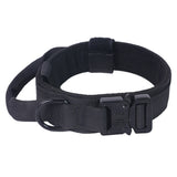 Heavy Duty Tactical Dog Collar Military Pet Collar With Metal Buckle Adjustable Black