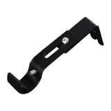 2PCS Adjustable Curtain Rod Brackets – Wall Mount Holders for Drapes Black