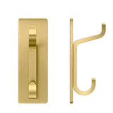 4 PCS Stainless Steel Double Adhesive Hooks with 3kg Capacity Gold