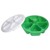 6-Hole Onigiri Mold Triangle Rice Ball Mold Bento Press Maker Mold with Lid Kitchen Tool Green