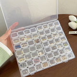 Mini Clear Storage Box Portable Jewelry Organizer Box Pill Case