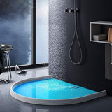 High Shower Threshold Water Dam Collapsible Shower Water Splash Guard for Curbless Shower Threshold Large