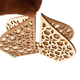 Christmas Wooden Lantern – Decorative Carved Hollow LED Night Light for Holiday Home Decor Style 2