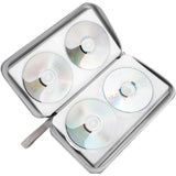 CD Zipper Storage Case for 80 Discs Protective Pages Box with Carrying Handle Grey