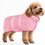 Dog Bathrobe Quick Drying Super Absorbent Pet Robes for Small Medium Large Dogs Pink