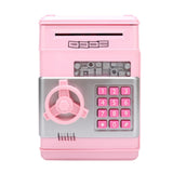Electronic ATM Piggy Bank with Password Lock for Coins – Money Saving Box Toy Gift Light Pink