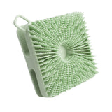 Dual-Sided Silicone Shower Body Brush – Soft & Firm Exfoliating Scrubber Green