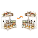 2 Tier Under Sink Organizer Slide out Pull out Cabinet Organizer Shelf for Kitchen Closet Organization White