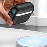 Protective Case Compatible With AirPods Pro 3 2025 Shockproof Cover with Keychain Hook Black