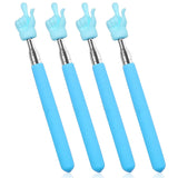 4Pcs Telescopic Teachers Pointer Extendable Hand Pointer Finger Pointer Stick Blue