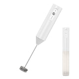 3-Speed Rechargeable Milk Frother Hanheld for Matcha Lattes Cappuccino White