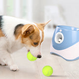 Automatic Fetch Ball Launcher Dog Toy with 3 Balls 3 Range Modes Blue