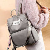 3-in-1 Anti-Theft Backpack for Women Men Convertible Handbag Travel Shoulder Bag Khaki