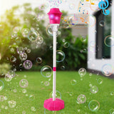 Rechargeable Adjustable Standing LED Bubble Machine for Outdoor Party Red