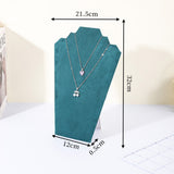 2Pcs Necklace Earring Jewelry Set Display Stand Foldable Rack for Home or Store Show Dark Green
