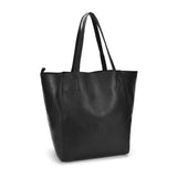 PU Leather Travel Tote Bag and Cosmetic Bag Set Large Handbag for Women Black