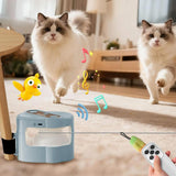 Interactive Automatic Cat Toy Moving Toy for Bored Cats Blue