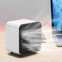 Portable Air Conditioner Fan 3 Speeds Cooling Humidifier Fan for Room Desk Bedroom Office White