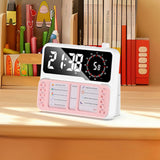 Desk Visual Timer with Task Board and Pen Holder Countdown Clock Pink