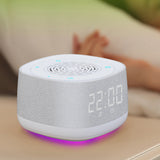 White Noise Sound Machine With Alarm Clock And Breathing Light - White