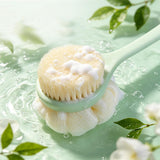 2 in 1 Back Scrubber for Shower with Loofah for Cleanse Back and Hard to Reach Areas Green